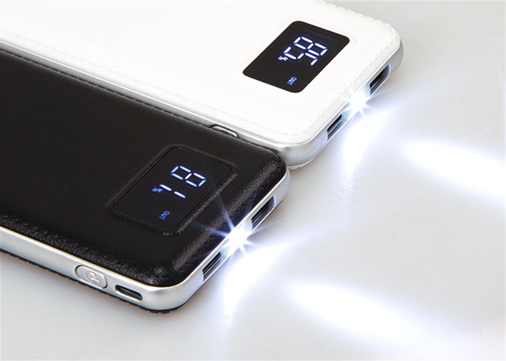 S-link IP-G18 12000mAh LCD Display Powerbank Black