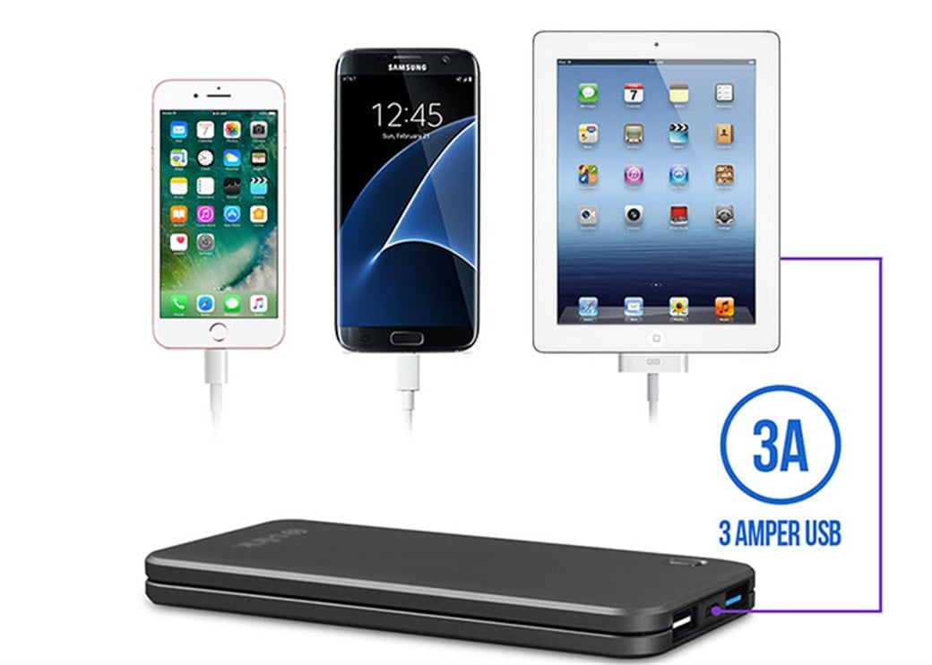 S-link IP-H17 10000mAh 3A Hızlı Şarj Powerbank Siy