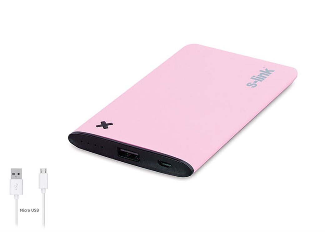 S-link IP-M42 4200mAh 2100MA Çıkış Pembe Powerbank