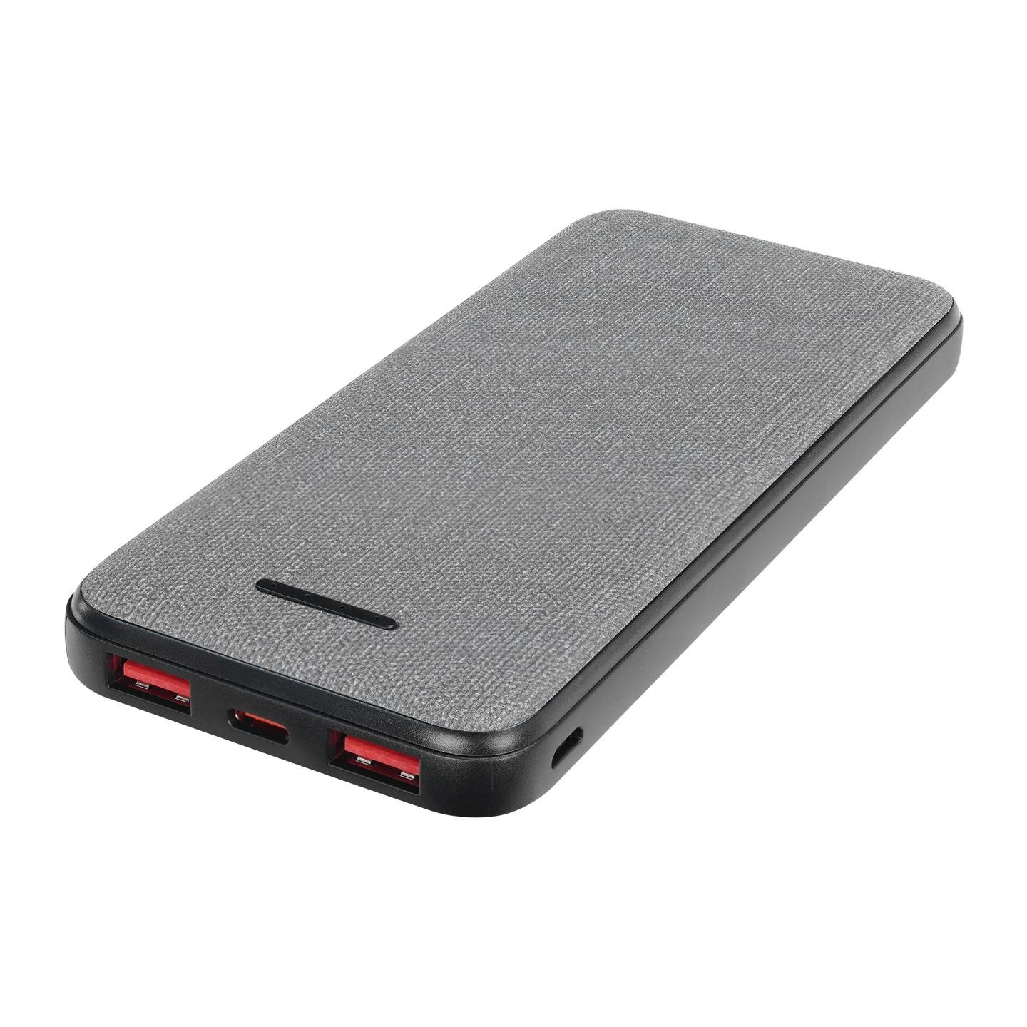 S-link P108 10000mAh PRM PD20W+QC18W+HSC22.5W Kumaş Desen Gri Taşınabilir Pil Şarj Cihazı Powerbank