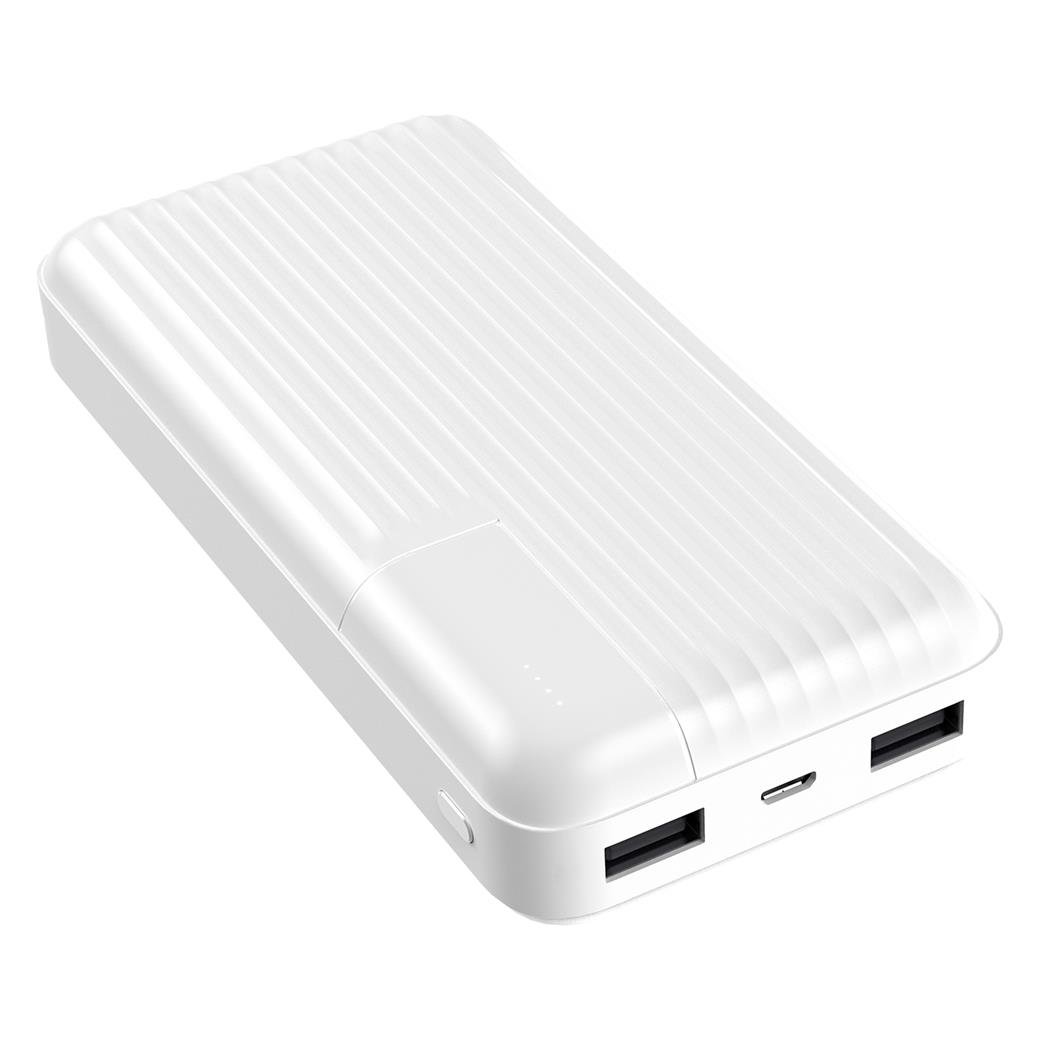 S-link P201 20000mAh PRM Micro+Type-C+USB Beyaz Taşınabilir Pil Şarj Cihazı Powerbank