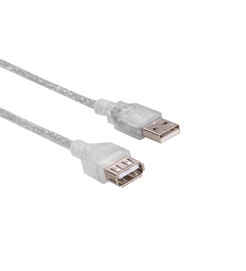 S-link SL-AF2015 Usb2.0 1.5m Şeffaf Uzatma Kablo