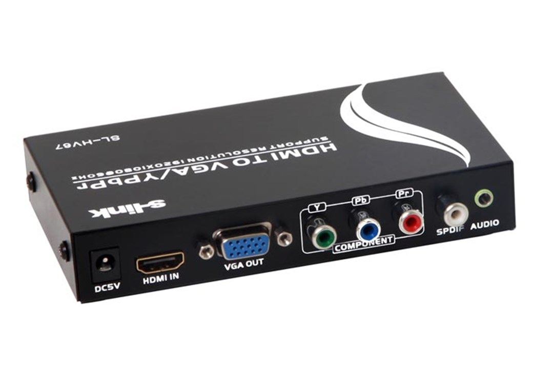 S-link SL-HV67 HDMI to VGA+YPBPR Çevirici (11529)