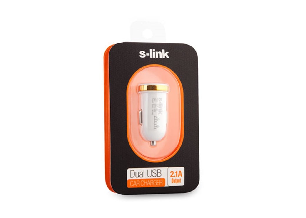 S-link SLP-123 PRO 2100MA 2 * Usb Car Charger Adap