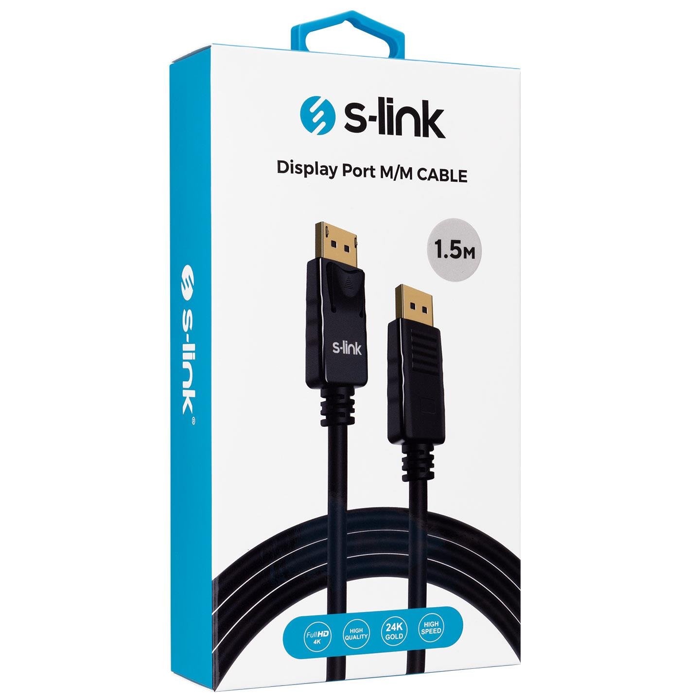 S-link SLX-460 1.5m Display Port M/M Kablo