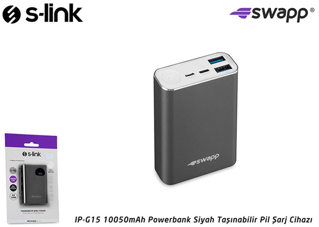 S-link Swapp IP-G15 10050mAh LG BATARYALI Powerban