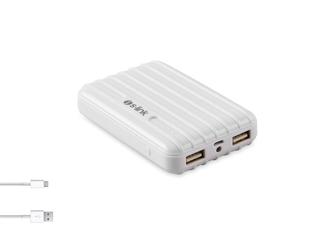 S-Link Swapp IP-T58 7800mAh 1A/2.1A 2*Usb Beyaz Ta