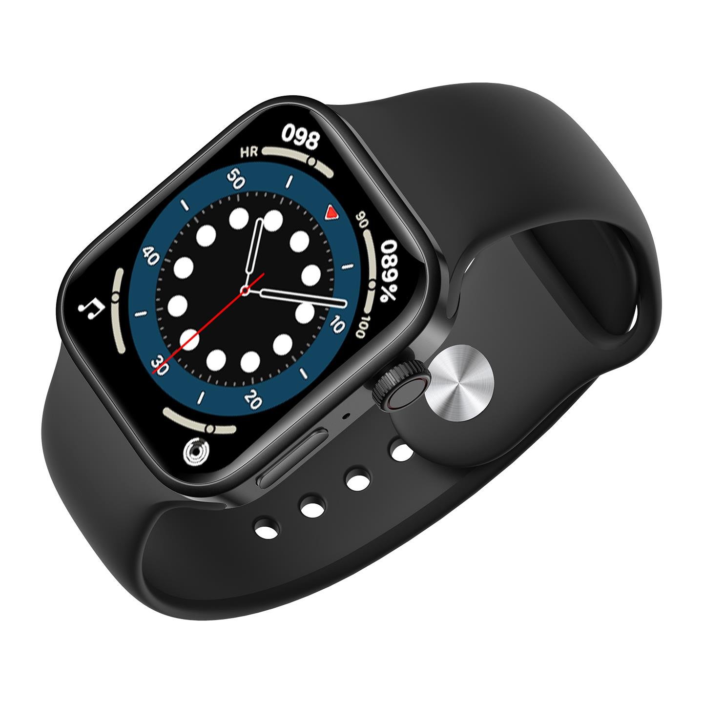 S-link WATCH SEVEN PLUS Android/IOS Smart Watch 200 mAh Black Smart Watch with Heartbeat Sensor