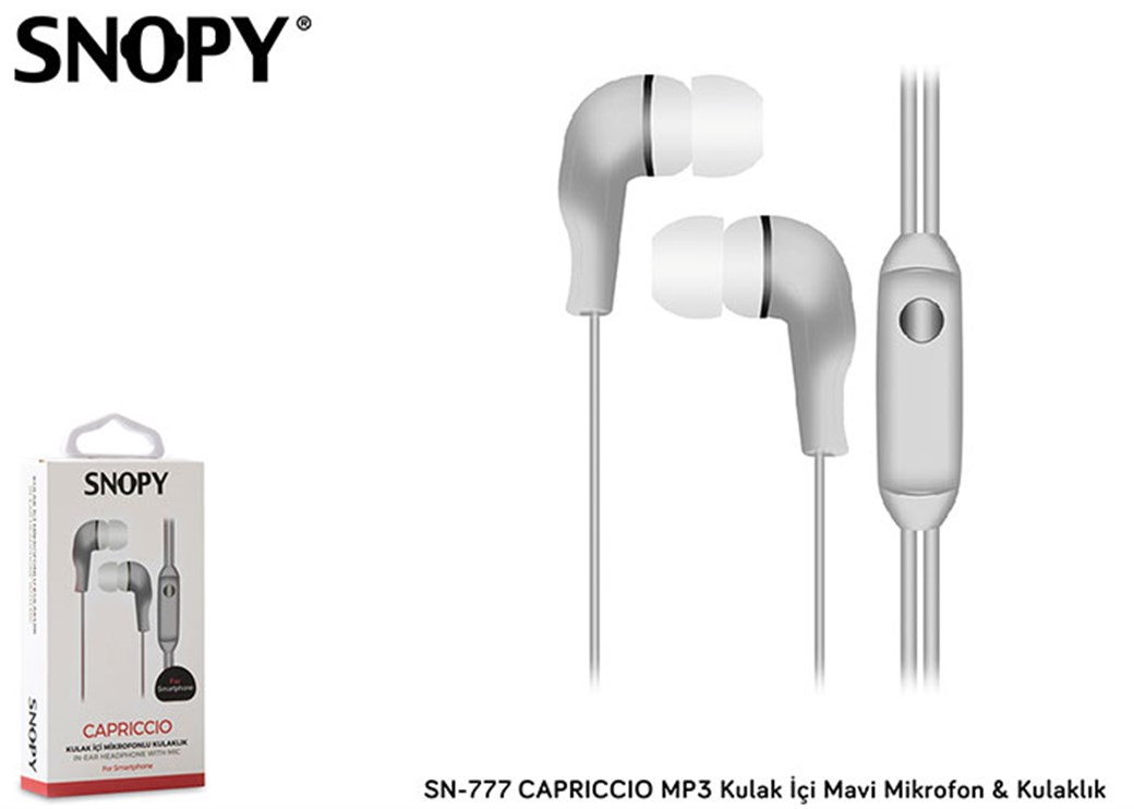 Snopy SN-777 CAPRICCIO  Kulak içi Kulaklı  Beyaz