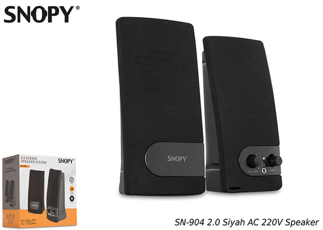 Snopy SN-904 2.0 Siyah AC 220V Speaker