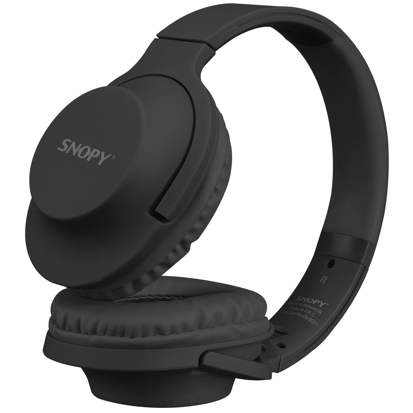 Snopy SN-K19 REMINOR Siyah 3,5mm Harici Kablolu PC&Telefon Mikrofonlu Kulaklık