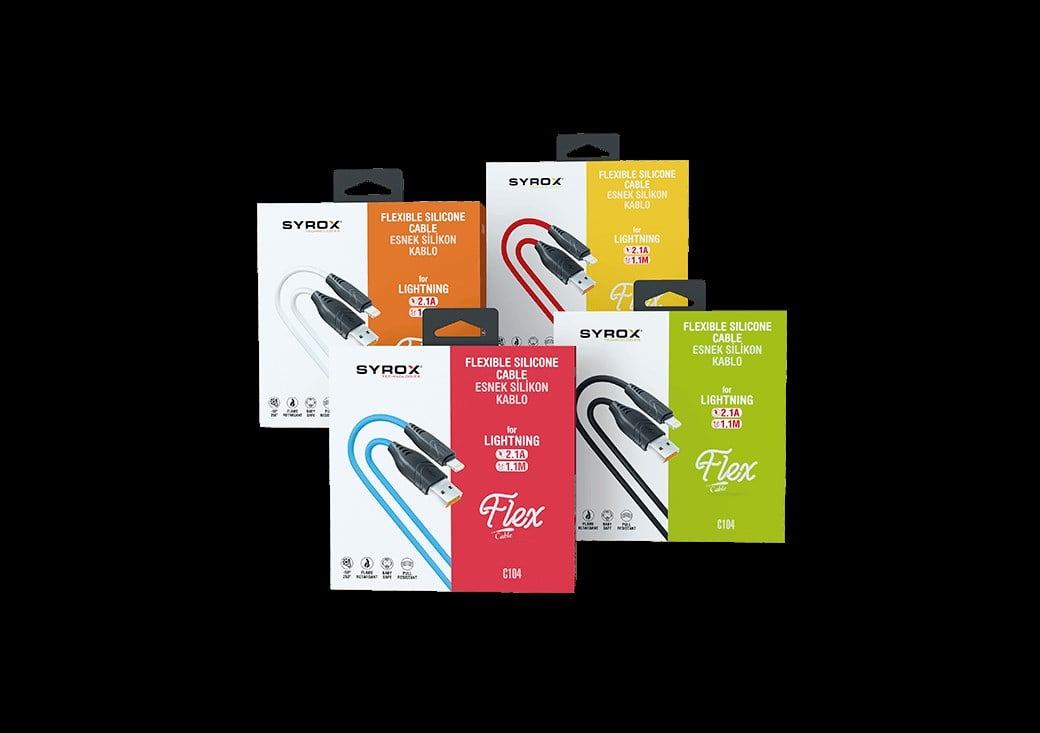 SYROX C104 USB TO LİGHTNİNG 1M / SLİCONE KABLO