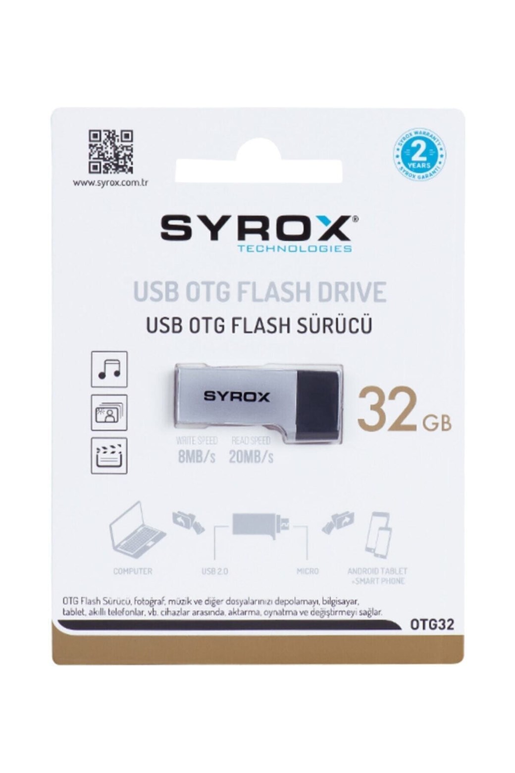 SYROX OTG32 OTG / 32 GB / MİCRO USB