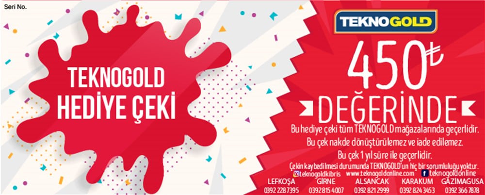 TEKNOGOLD HEDİYE ÇEKİ 450 TL