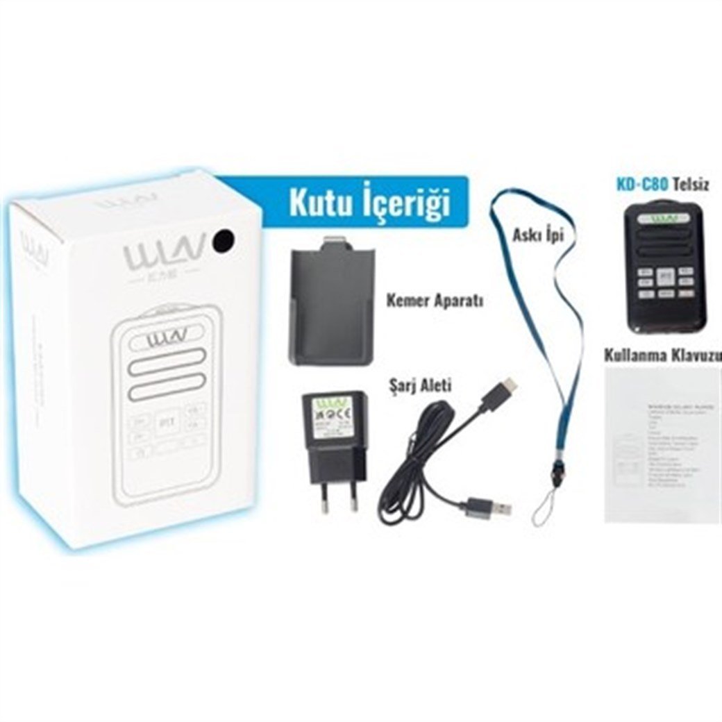 WLN KD-C80 3-5 KM 16 KANAL RADYOLU MİNİ EL TELSİZİ TEKLİ PİL  ŞARJ ALETİ DAHİL