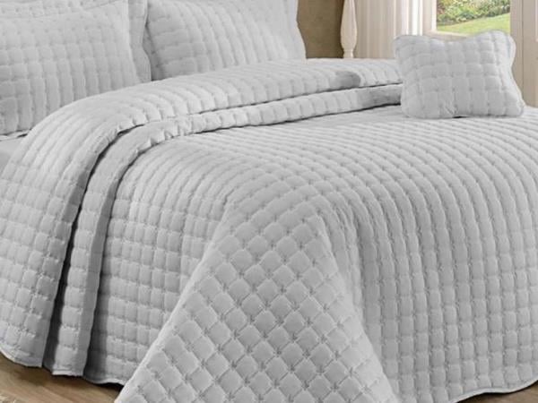 ZEN HOME NAKIŞLI YATAK ÖRTÜSÜ ÇİFT KİŞİLİK STAR (GRİ)