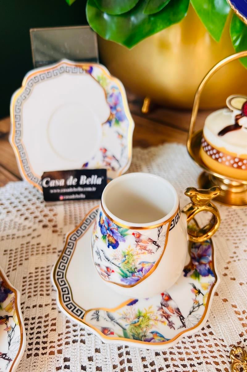  2 Kişilik Porselen Kahve Fincanı