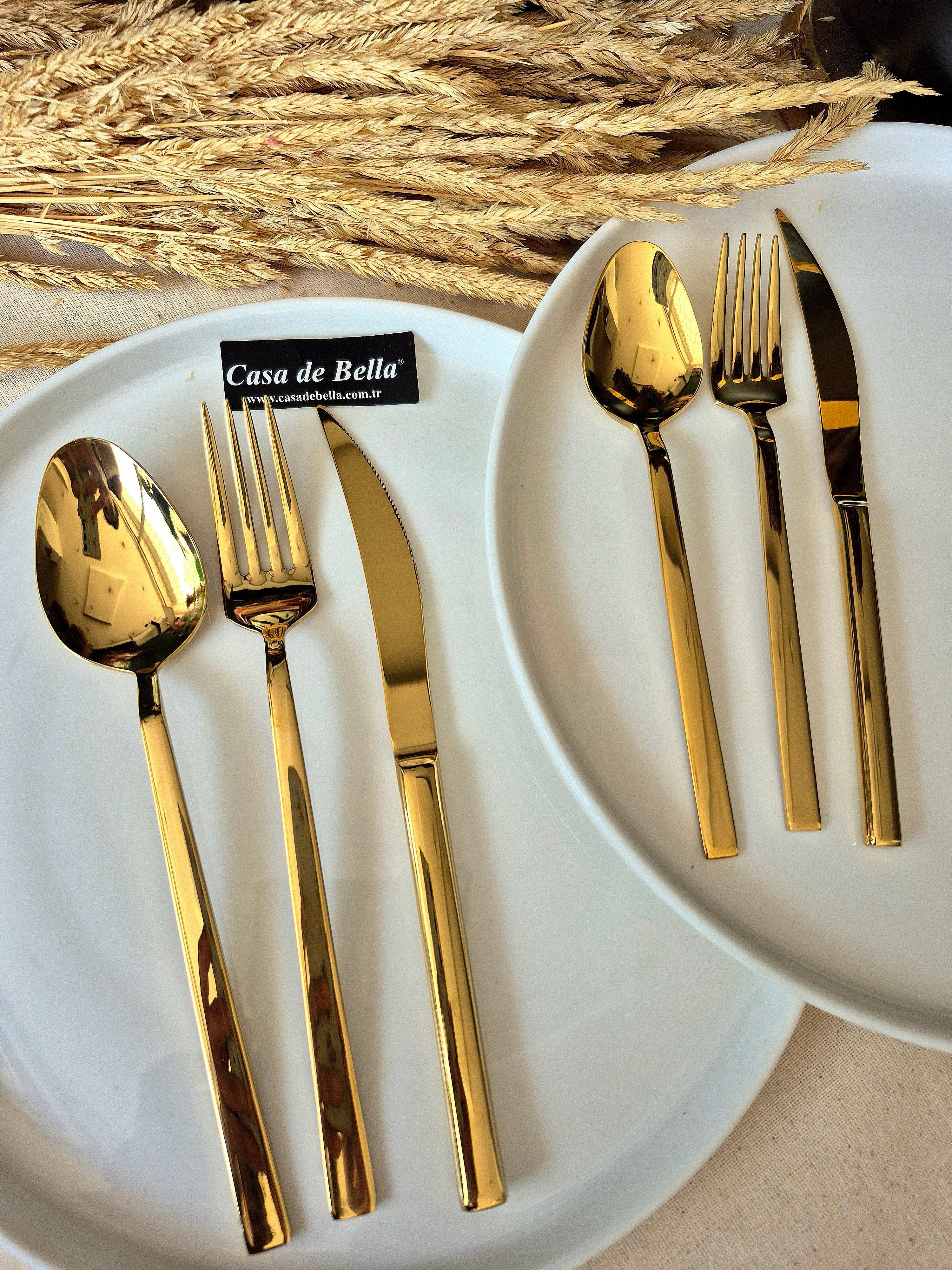 36 Parça Gold  Çatal Bıçak Takımı 