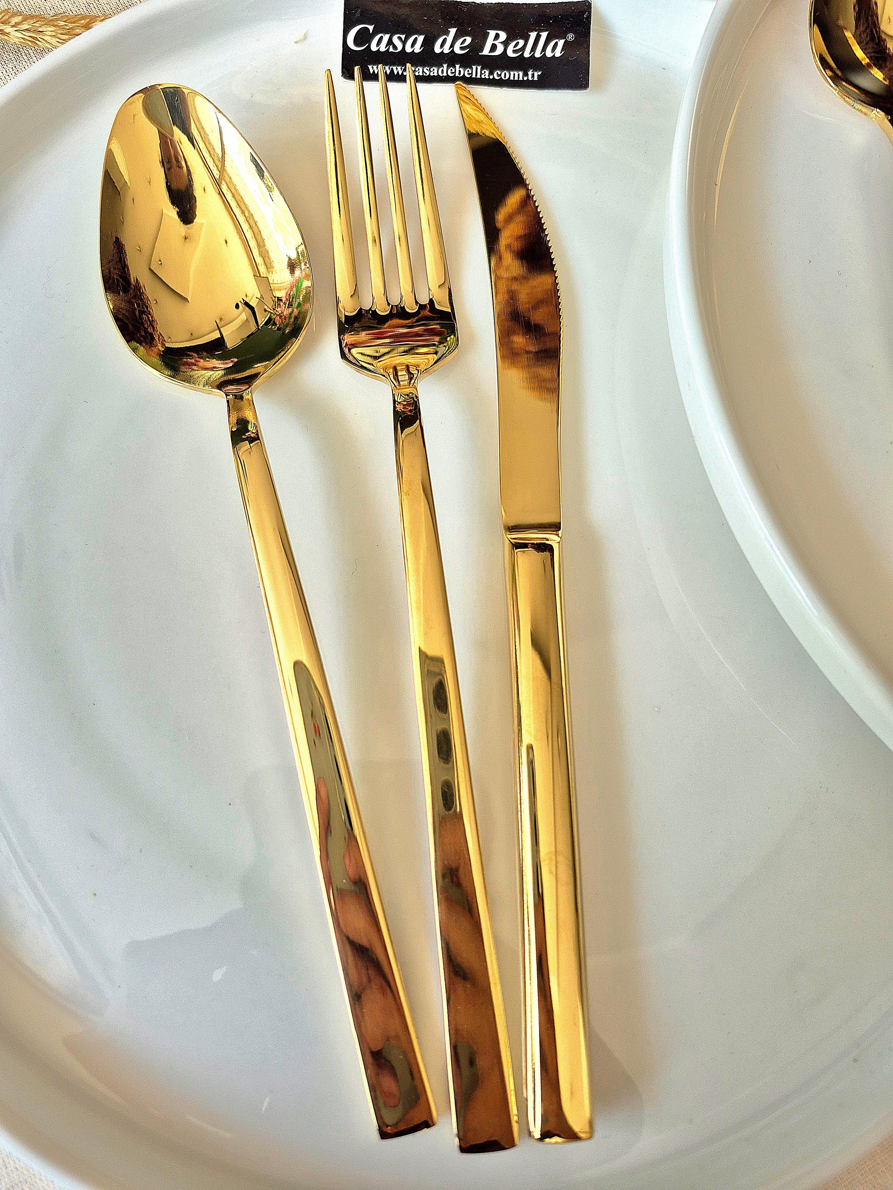 36 Parça Gold  Çatal Bıçak Takımı 