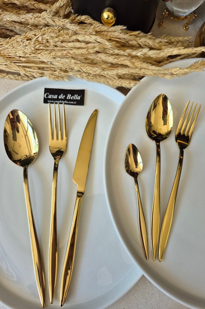 36 Parça Hera Gold Çatal Bıçak Takımı 
