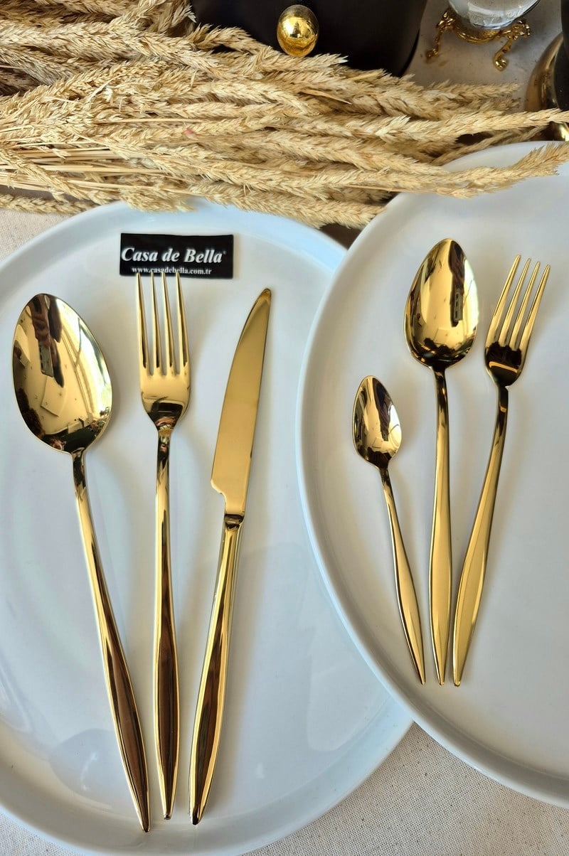 36 Parça Hera Gold Çatal Bıçak Takımı 