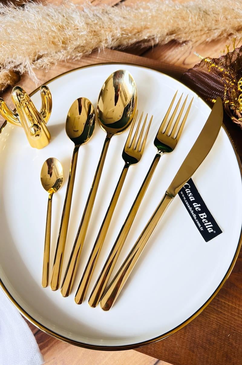 36 Parça Modern Çatal Kaşık Bıçak Seti Gold