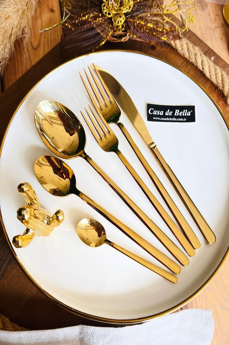 36 Parça Modern Çatal Kaşık Bıçak Seti Gold