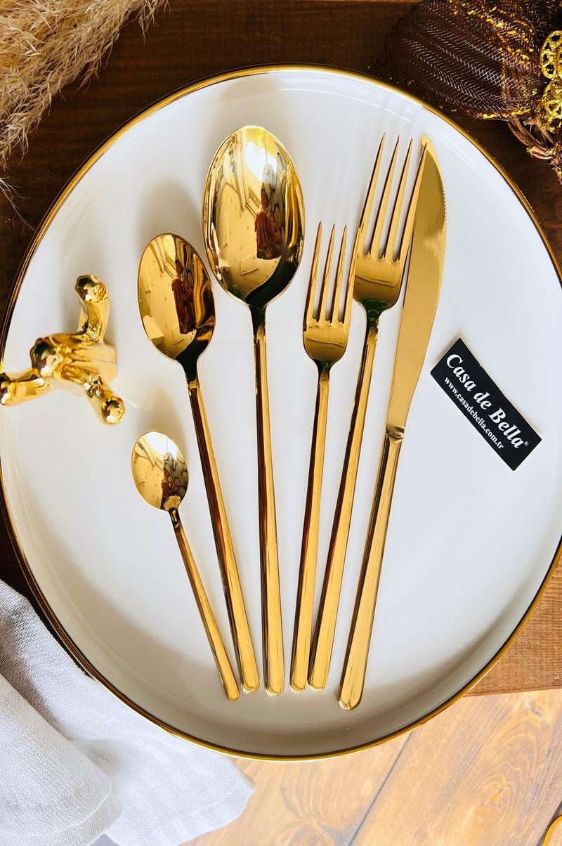36 Parça Modern Çatal Kaşık Bıçak Seti Gold