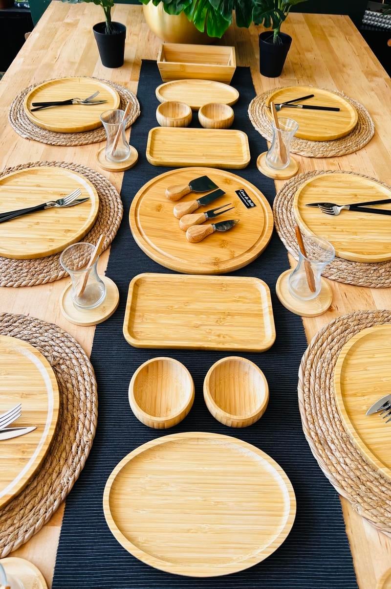 38 Parça Bambu Kahvaltı Takımı