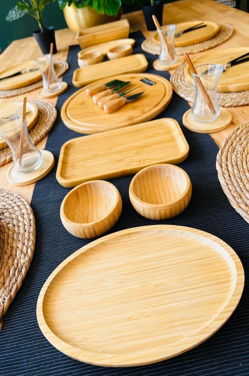38 Parça Bambu Kahvaltı Takımı