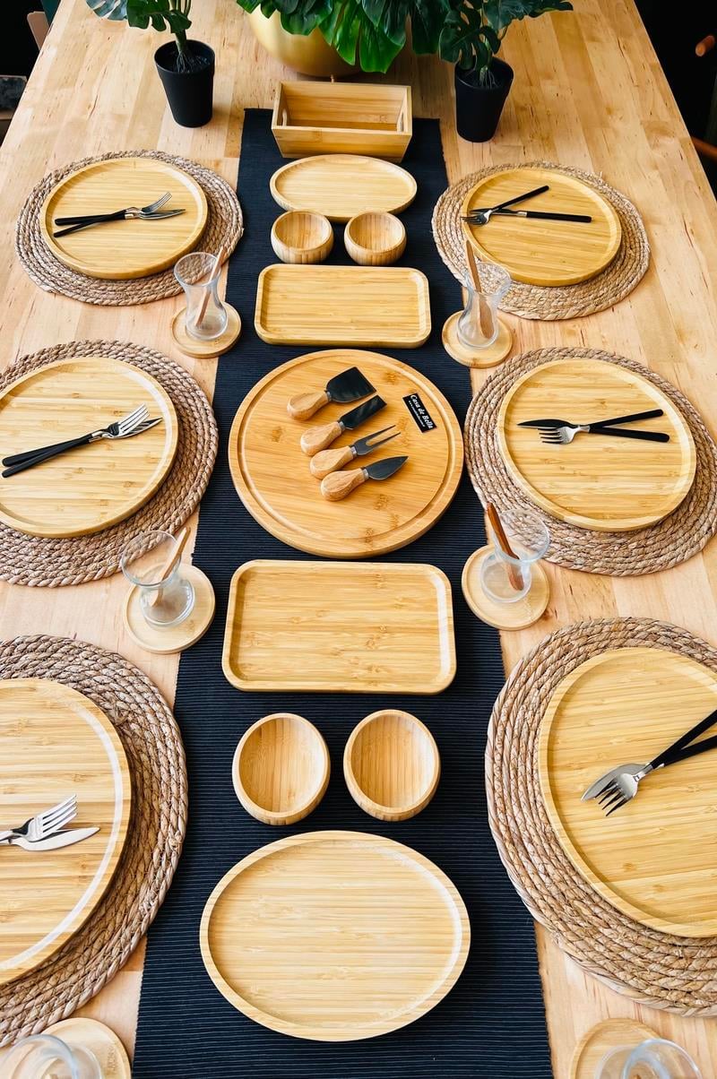 38 Parça Bambu Kahvaltı Takımı