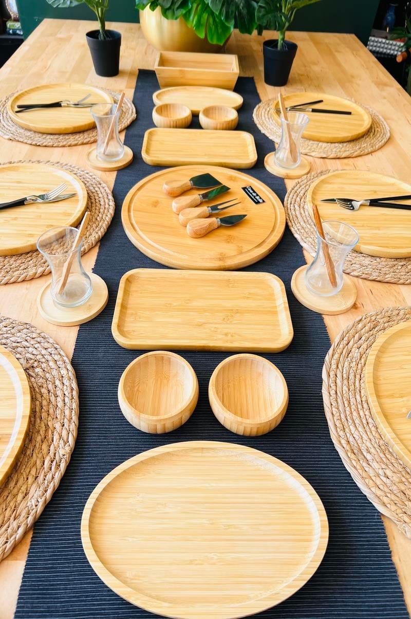 38 Parça Bambu Kahvaltı Takımı