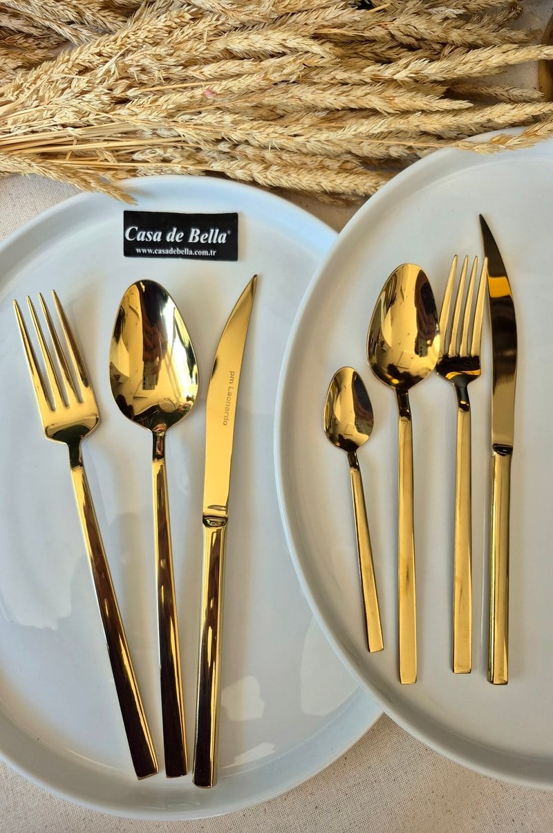42 Parça Gold  Küt  Çatal Bıçak Takımı 