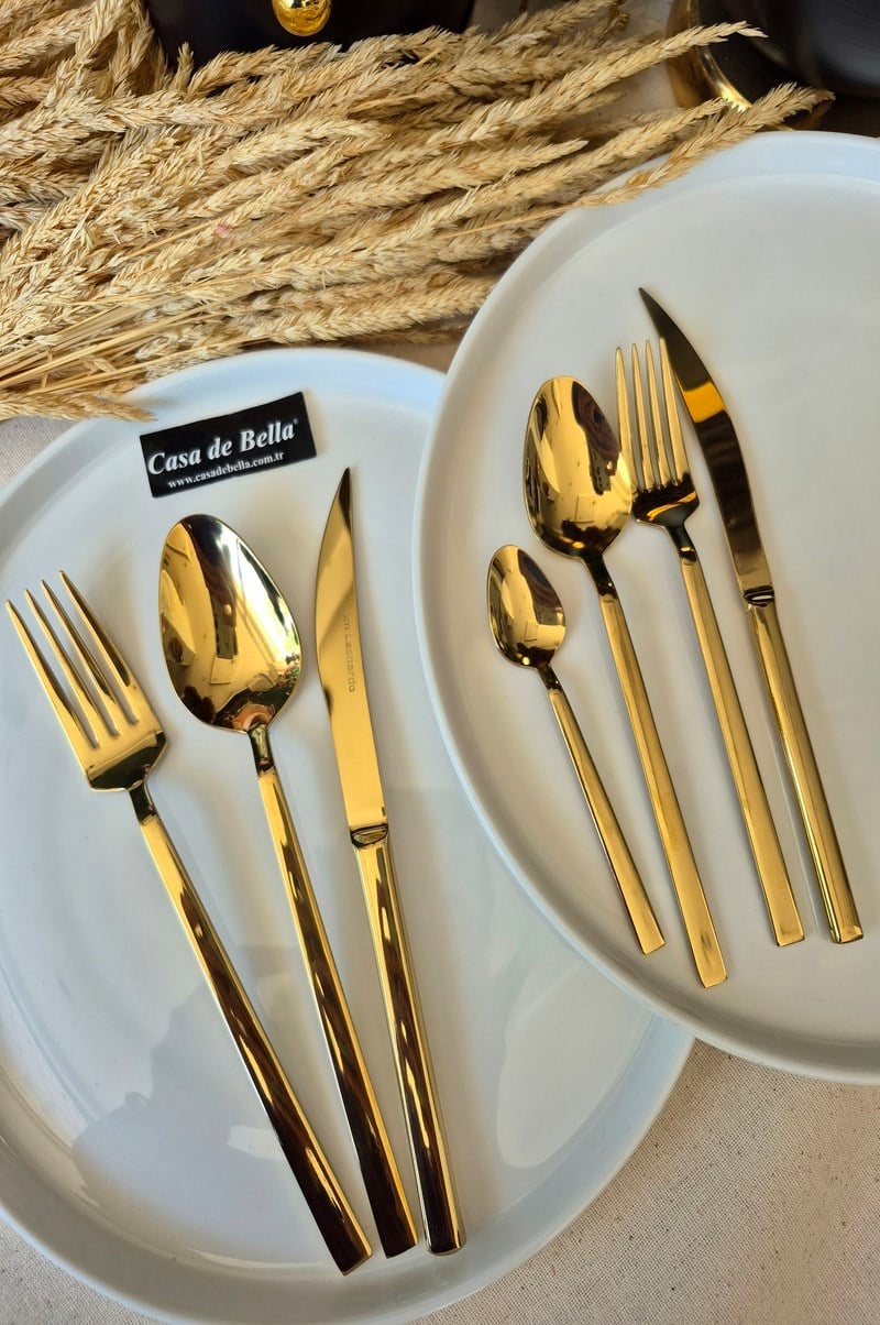 42 Parça Gold  Küt  Çatal Bıçak Takımı 