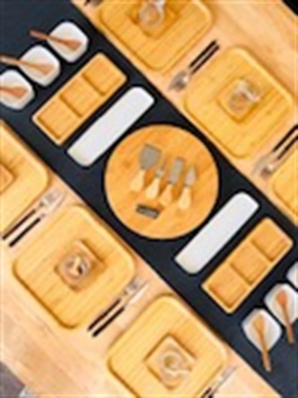 45 Parça 6 Kişilik Bambu Porselen Kahvaltı Takımı
