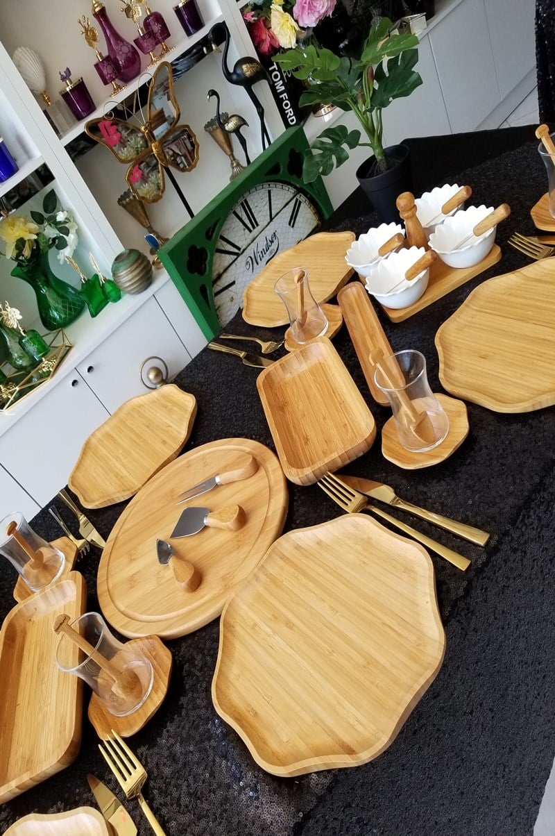 48 Parça Bambu Kahvaltı Takımı