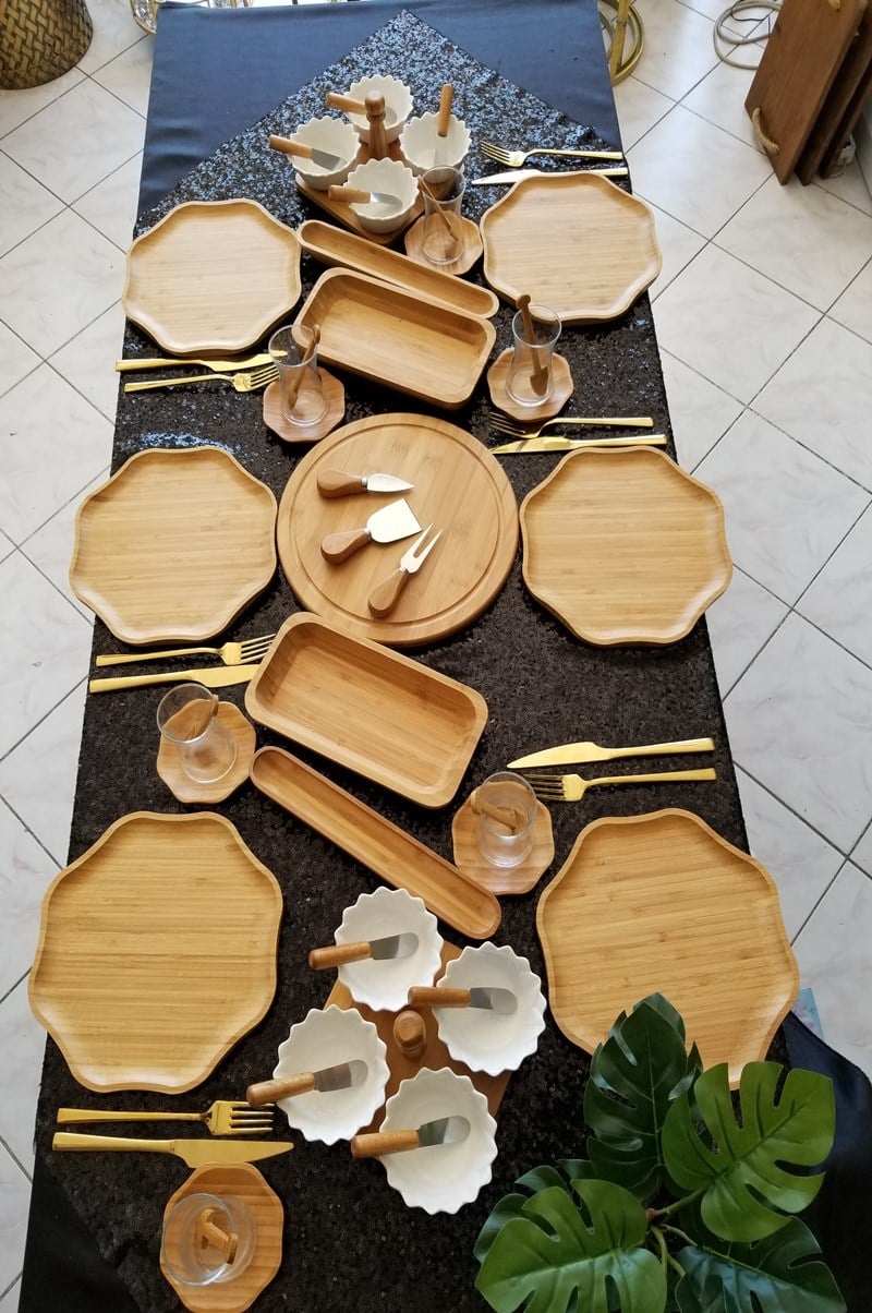 48 Parça Bambu Kahvaltı Takımı
