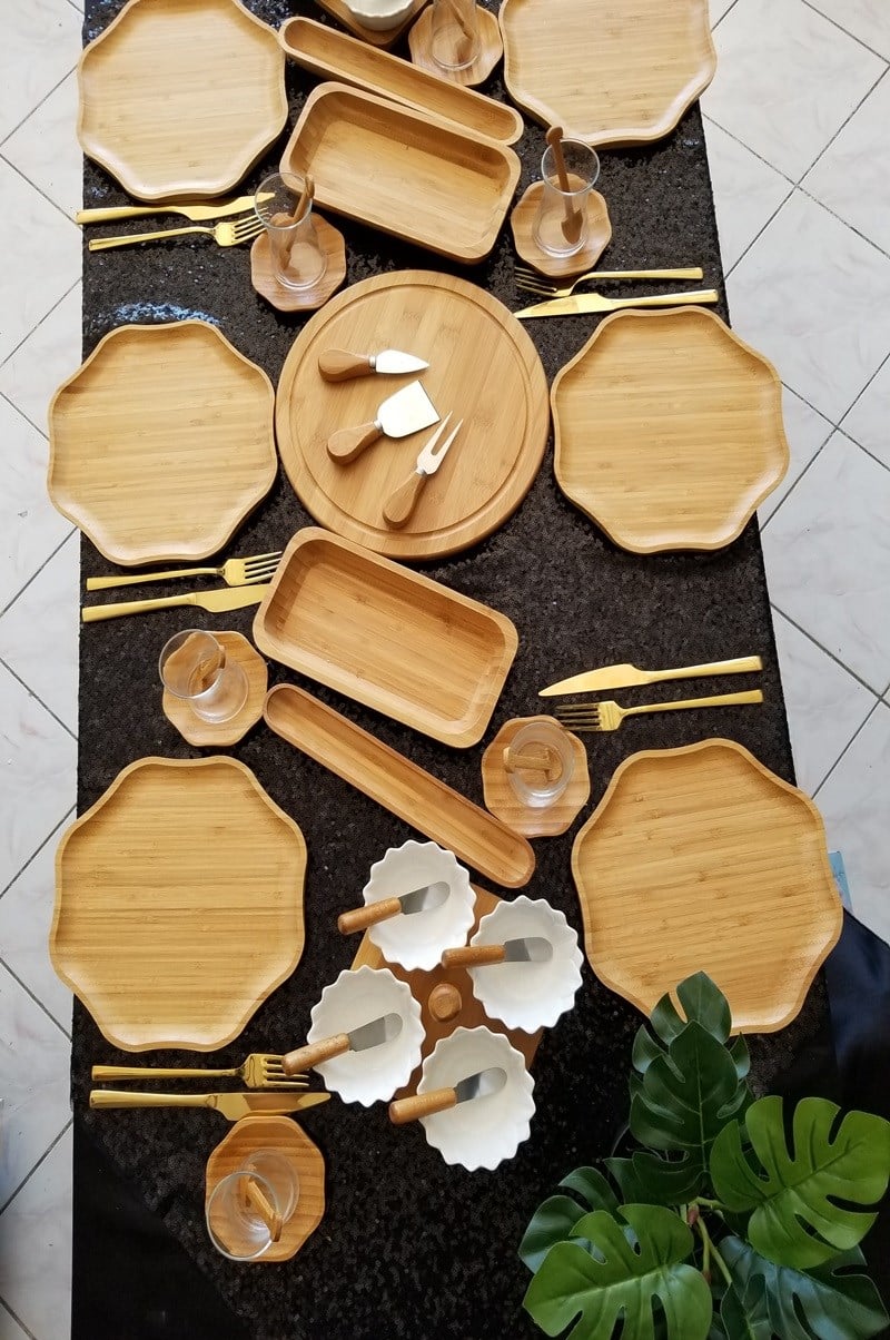 48 Parça Bambu Kahvaltı Takımı