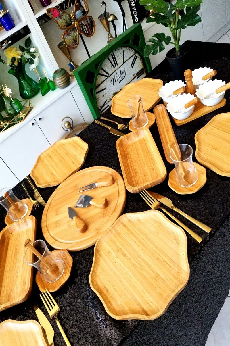 48 Parça Bambu Kahvaltı Takımı