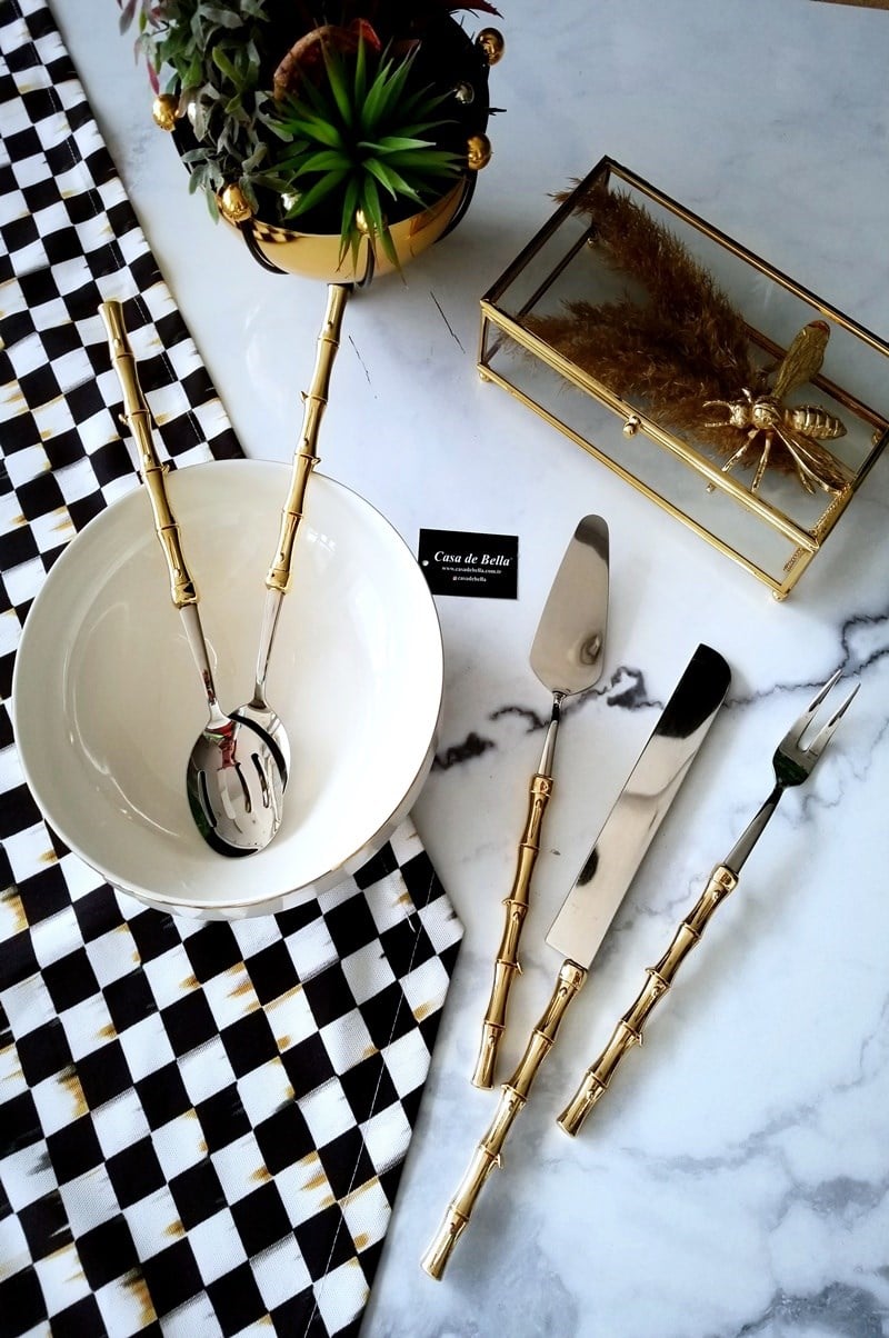 5 Parça Bambu Servis Seti