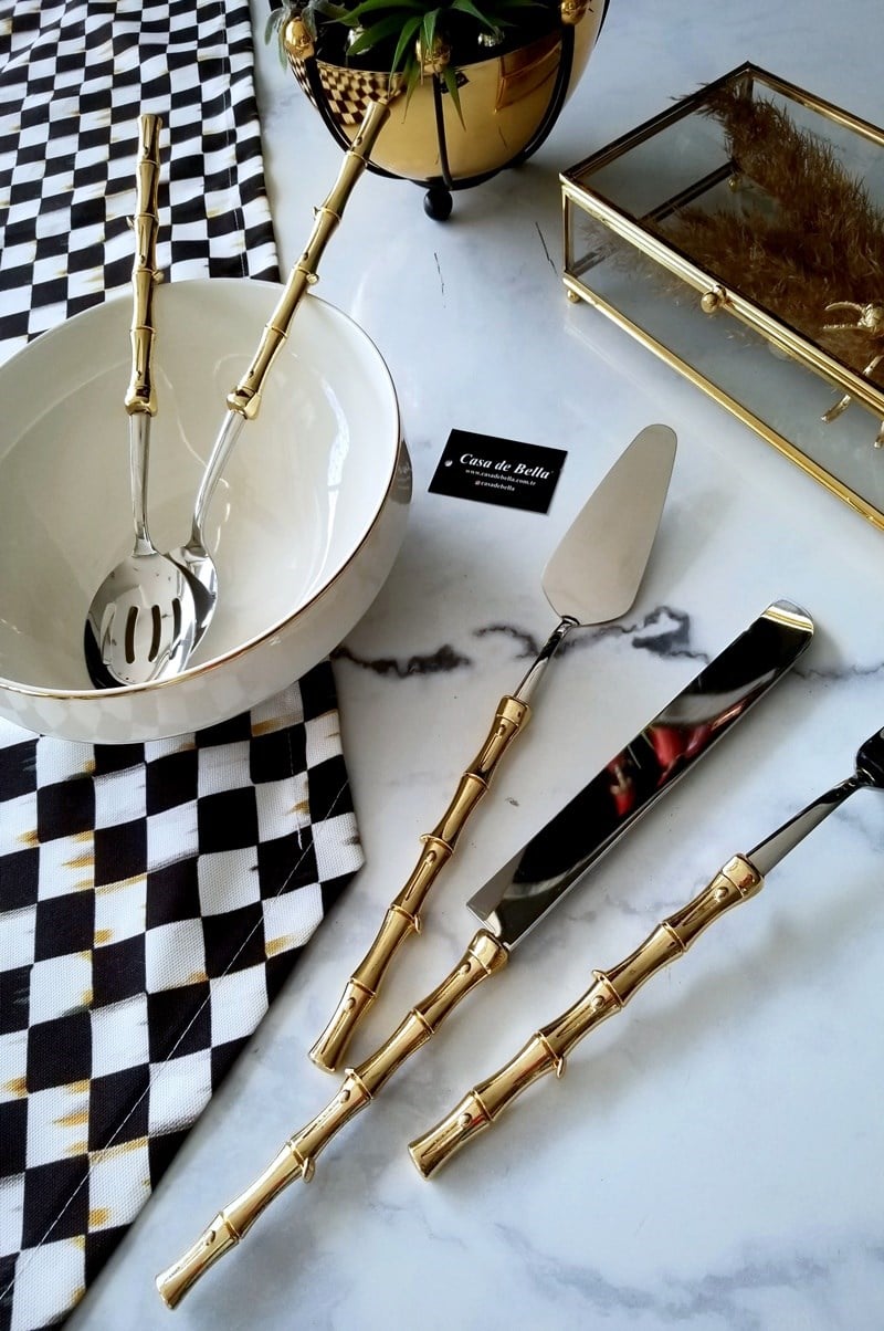 5 Parça Bambu Servis Seti