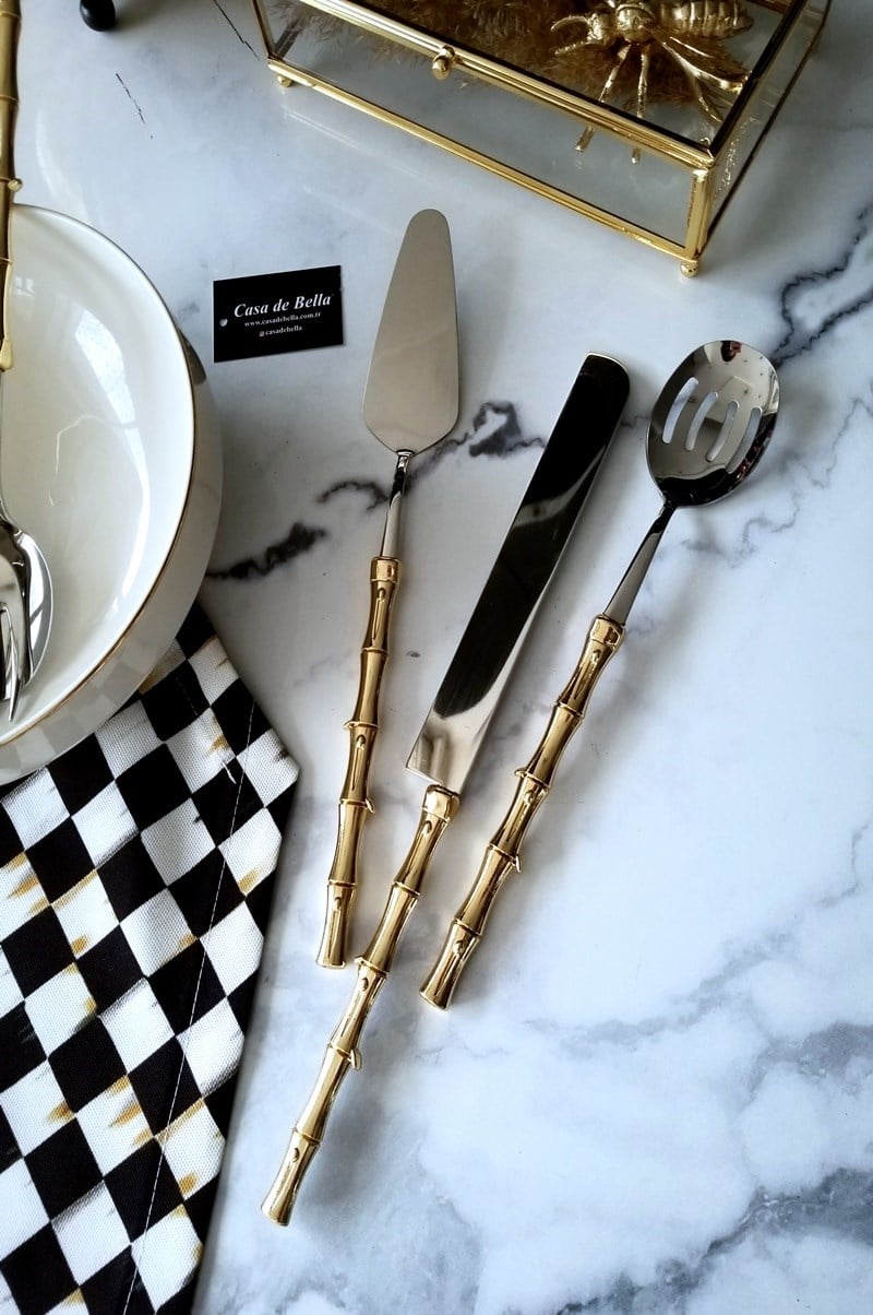 5 Parça Bambu Servis Seti