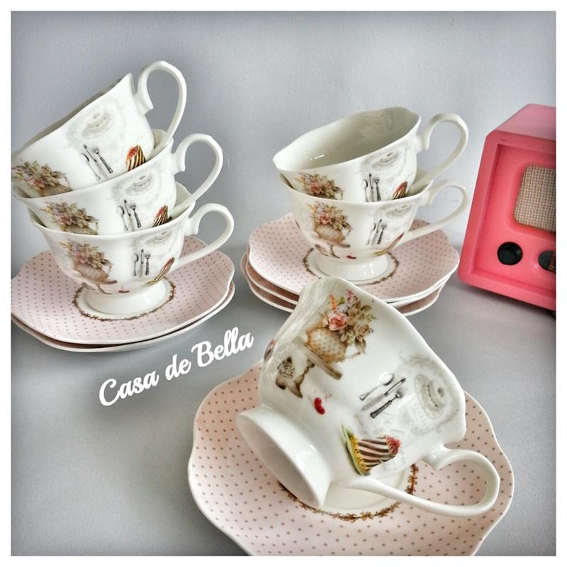  Retro Porselen Çay Fincanı