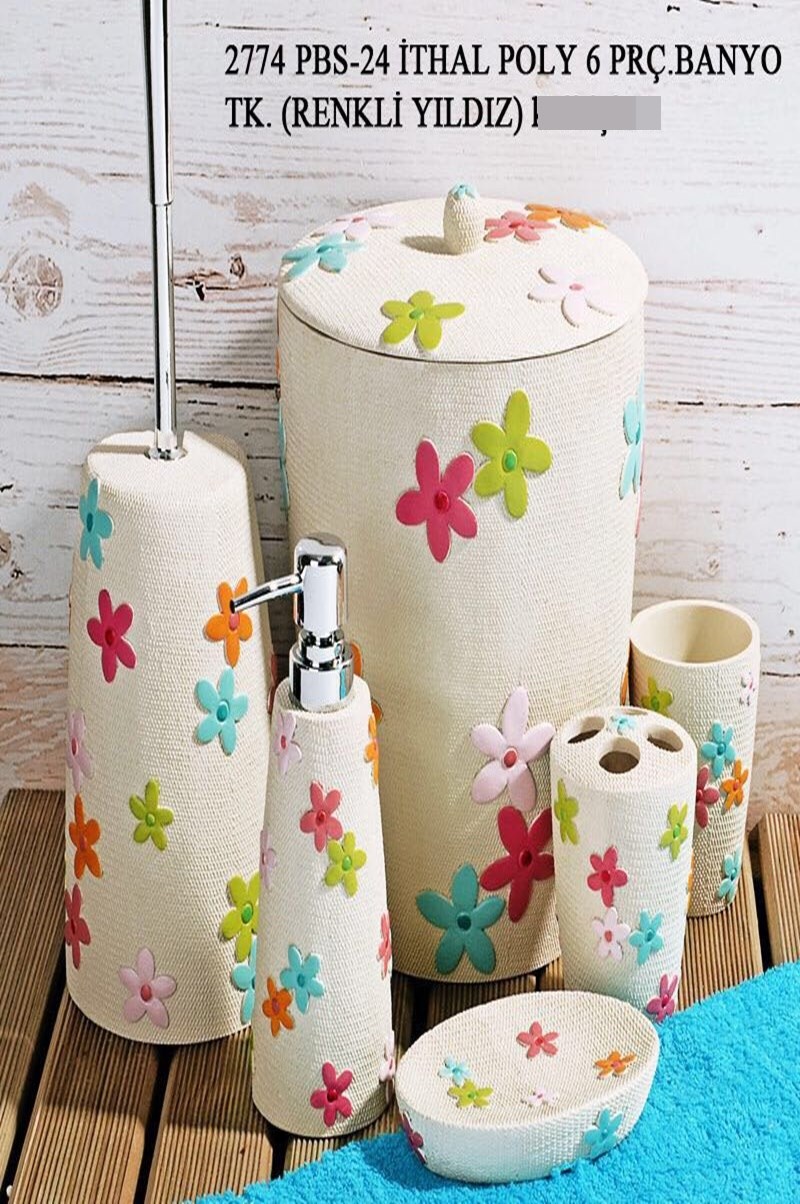 6 PARÇA POLYESTER  BANYO SETİ