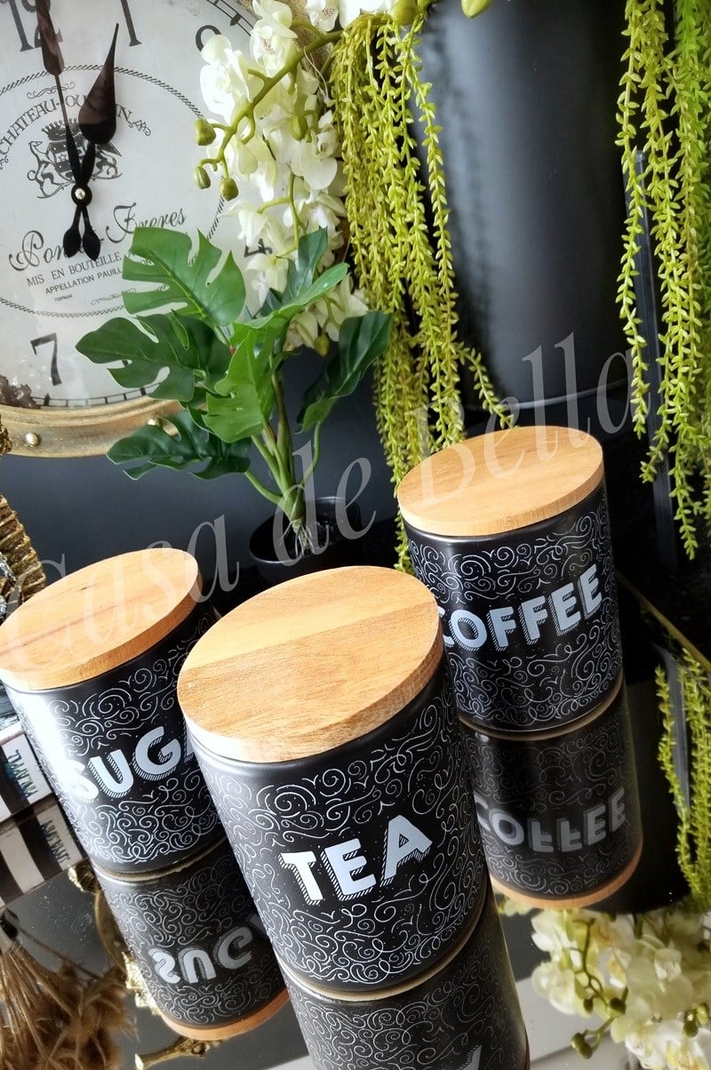 Bambu Kapaklı 3 lü Baharatlık/Kavanoz