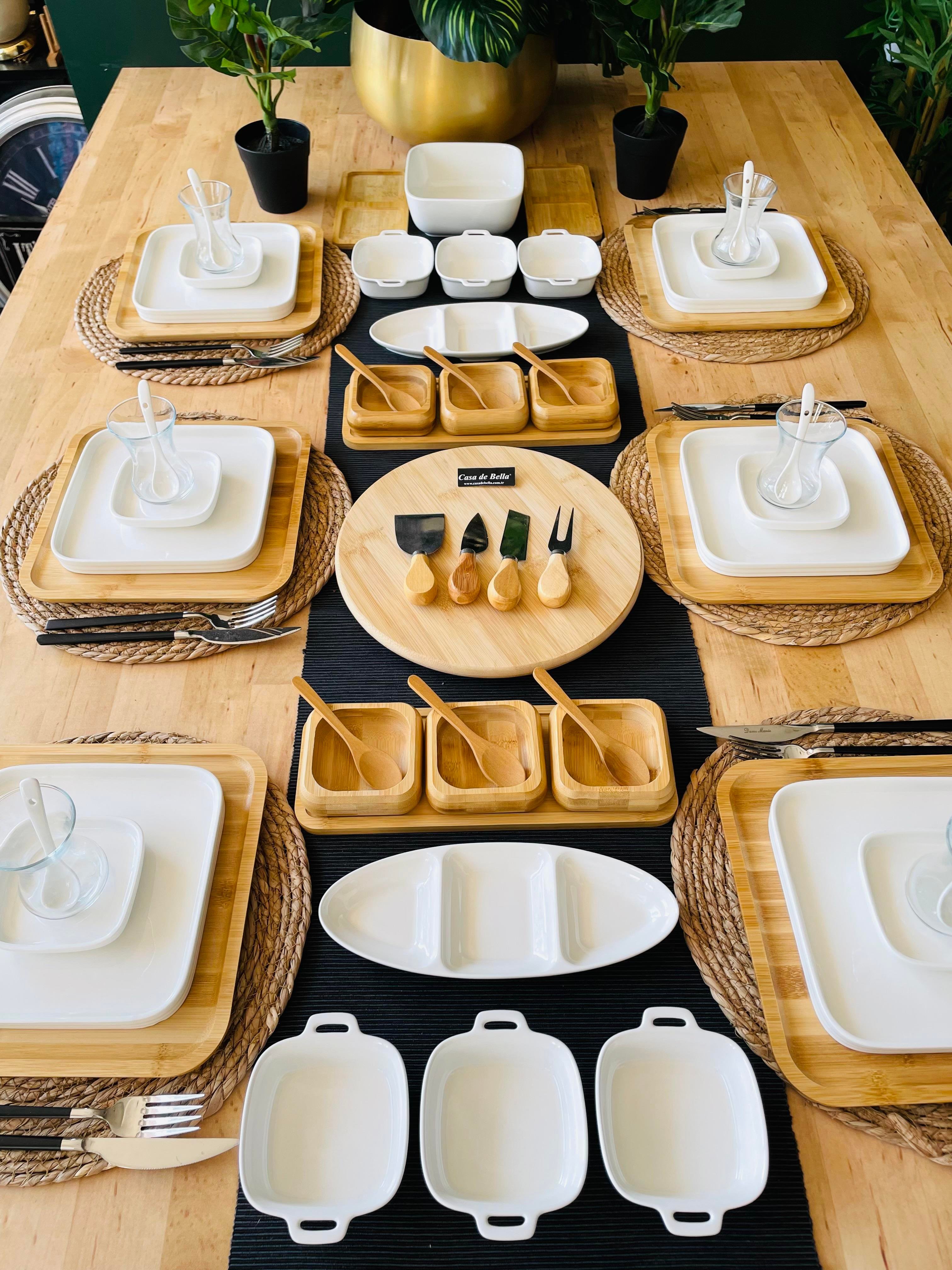 Bambu Porselen 104 Parça 12 Kişilik Kahvaltı Takımı