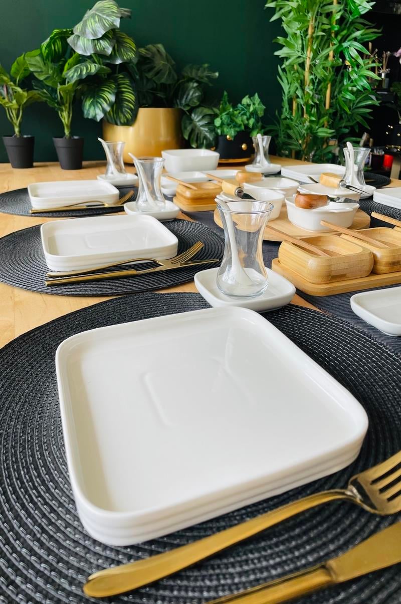 Bambu Porselen 46 Parça 6 Kişilik Kahvaltı Takımı