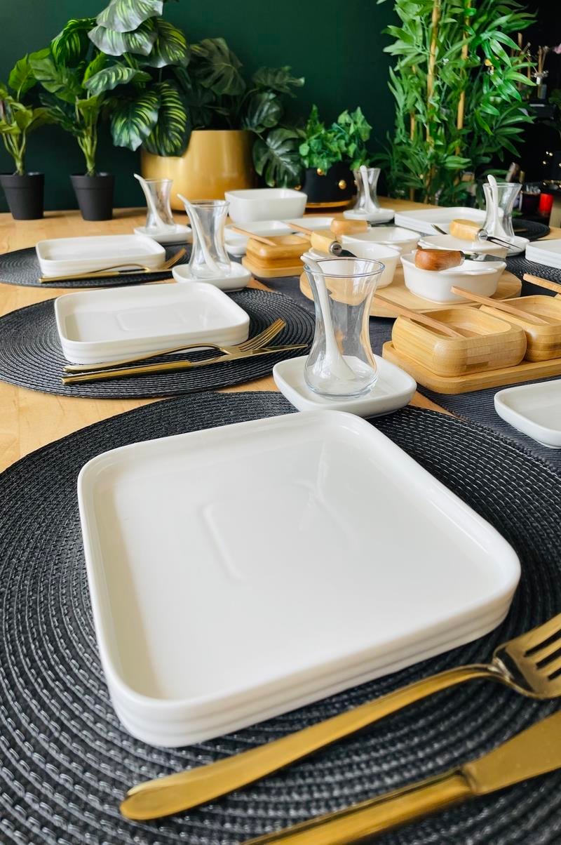 Bambu Porselen 46 Parça 6 Kişilik Kahvaltı Takımı