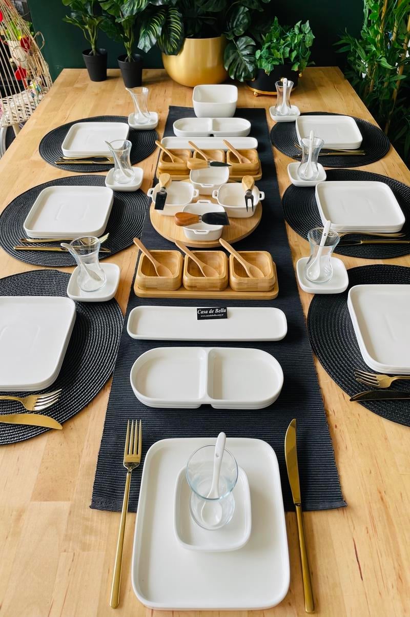 Bambu Porselen 46 Parça 6 Kişilik Kahvaltı Takımı