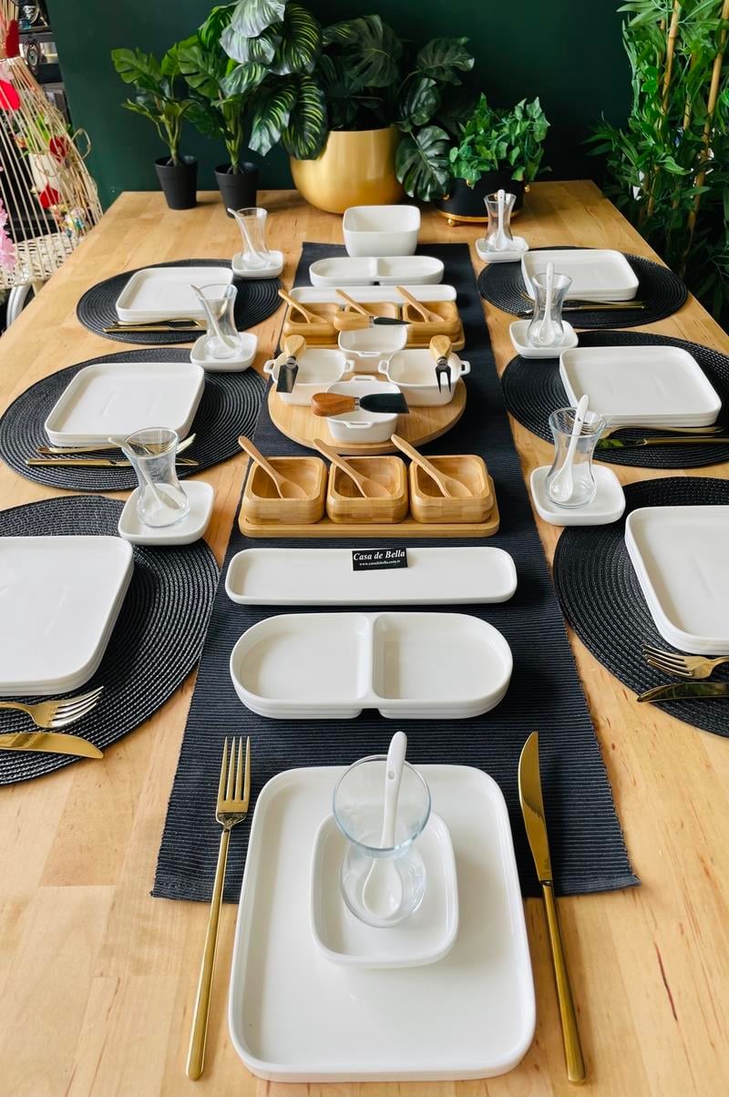 Bambu Porselen 46 Parça 6 Kişilik Kahvaltı Takımı